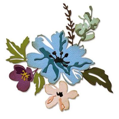 Sizzix Thinlits Die Set - Brushstroke Flowers